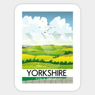 Yorkshire postcard Sticker